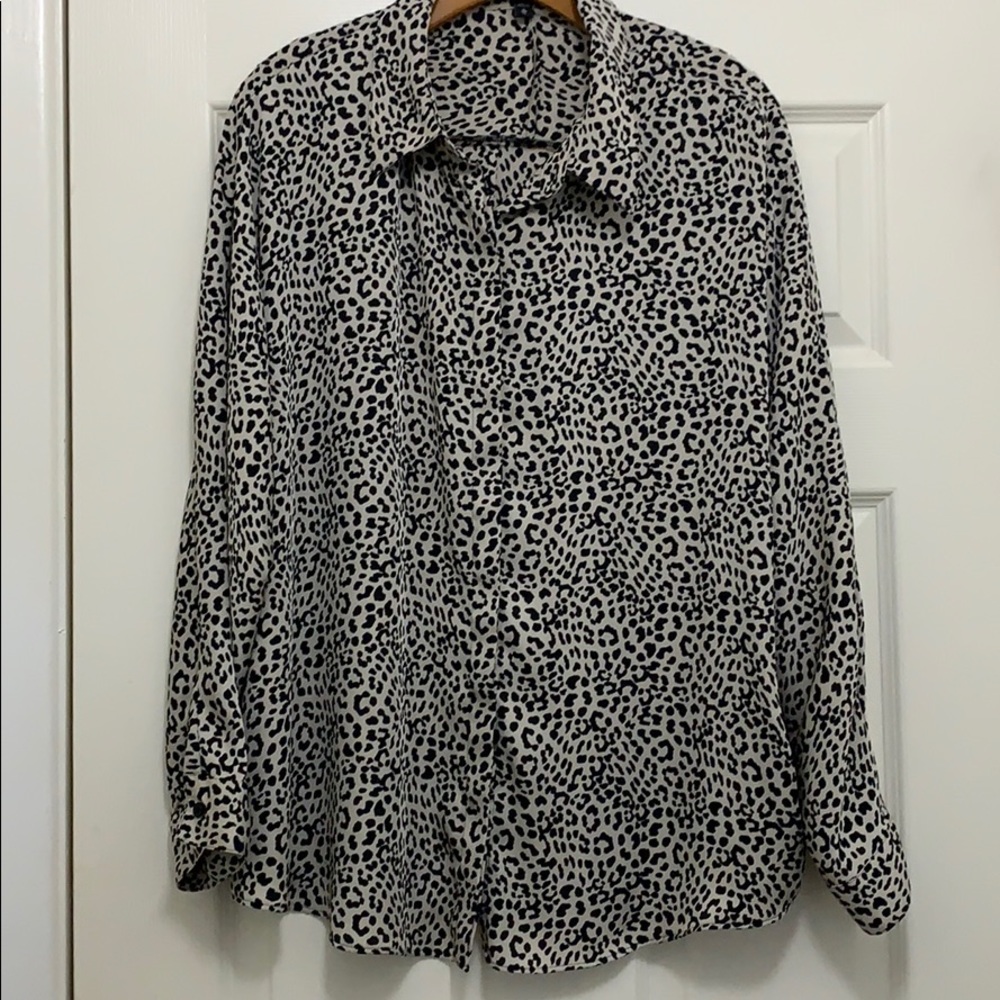 Express Leopard button down shirt